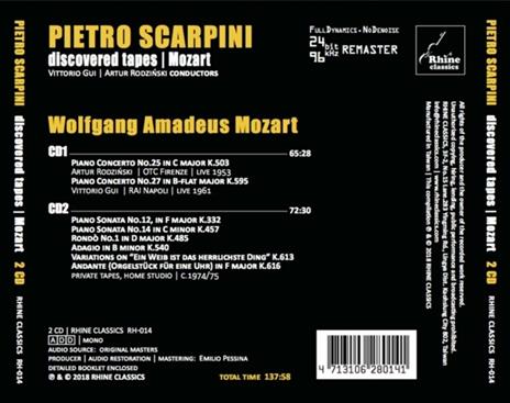 Discovered Tapes Mozart - CD Audio di Pietro Scarpini - 2