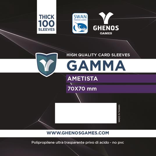 Bustine Gamma AMETISTA 70x70mm (pack 100) Thick