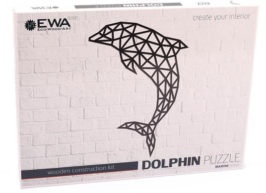 Puzzle da parete in legno - Delfino 84,2 cm