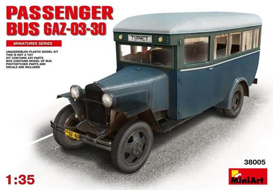 Passenger Bus Gaz-03-30 Plastic Kit 1:35 Model Min38005