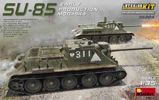 Su-85 Early Production Tank Mod.1944 With Interior Plastic Kit 1:35 Model Balmin35204 - 2