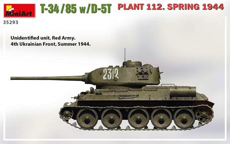 T-34-85 W/D-5t. Plant 112. Spring 1944 Scala 1/35 (MA35293) - 2