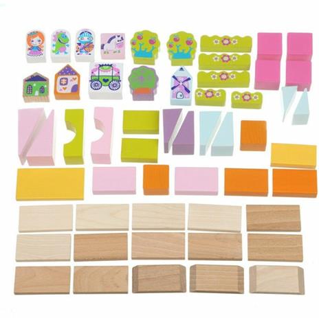 Wooden blocks construction kit "Town for girls" - 4