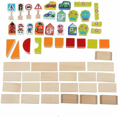 Wooden blocks construction kit "Town for boys" - 2