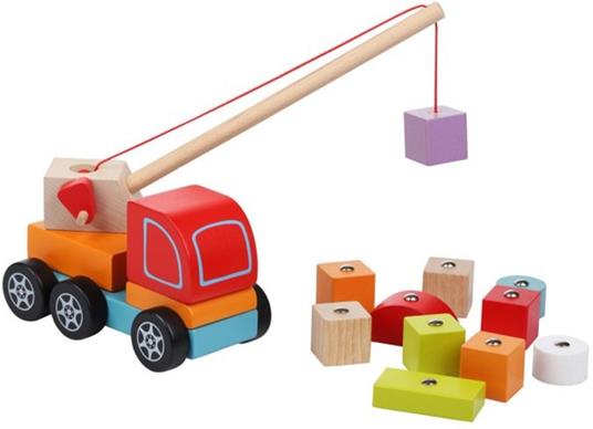 Wooden toy "Crane truck" - 2