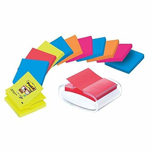 3M Post-it - Dispenser Da Tavolo Ricaricabile Pro Colore Bianco + 12 Ricariche Di Foglietti