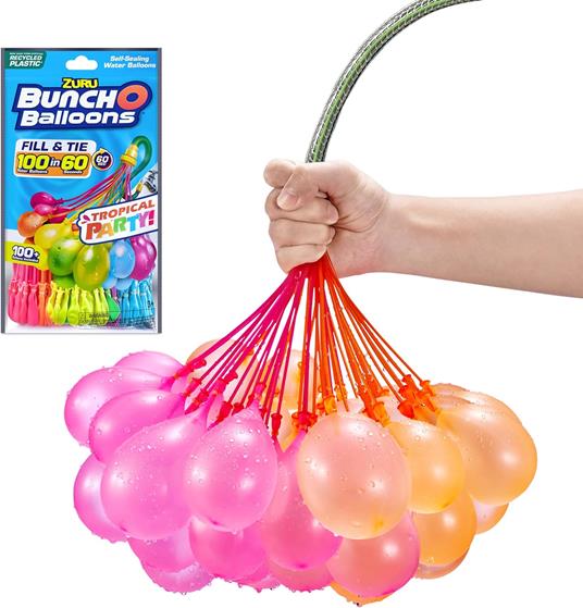 Palloncini Gonfiabili per Bombe d'acqua confezione da 100 Palloncini colorati (56480UQ1) - 3