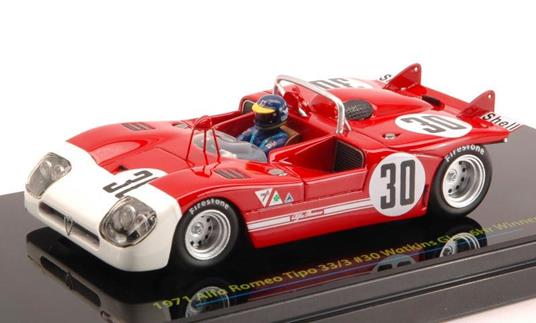 Alfa Romeo 33/3 #30 Winner 6H Watkins Glen 1971 R. Peterson 1:43 Model Tsm124307 - 2