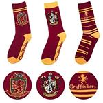 Set di 3 paia di calze Grifondoro - Taglia unica - EU 37 to 46 - Harry Potter