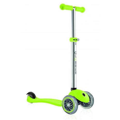 Monopattino a 3 Ruote Doppia Iniezione 3 Altezze Max 50Kg Globber PRIMO Verde