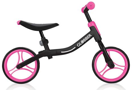 Bicicletta Pedagogica 10" Senza Pedali Go Bike Nero E Rosa