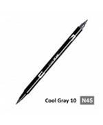 Tombow Confezione Pz 6 Pennarello Dual Brush N45-Cool Gray 10