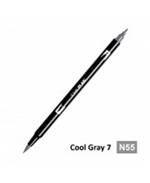 Tombow Confezione Pz 6 Pennarello Dual Brush N55-Cool Gray 7