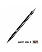 Tombow Confezione Pz 6 Pennarello Dual Brush N79-Warm Gray 2