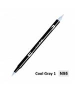 Tombow Confezione Pz 6 Pennarello Dual Brush N95-Cool Gray 1