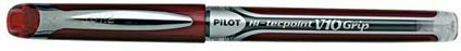 Penna roller Pilot V10 Grip rosso punta ad ago 1 mm