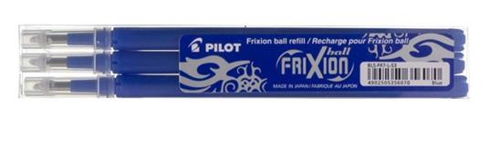 Pilot, 3 set da 3 Ricariche per penna cancellabile Frixion Ball e Frixion  Ball Clicker, Refill Frixion, Colore Blu, Punta Media 