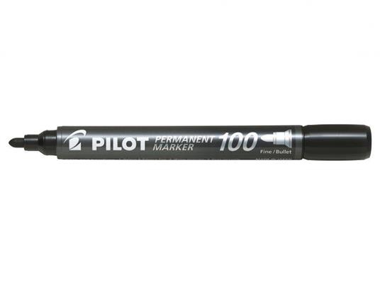 Pilot Permanent Marker 100 evidenziatore 1 pezzo(i) Nero Punta sottile -  Pilot - Cartoleria e scuola | IBS