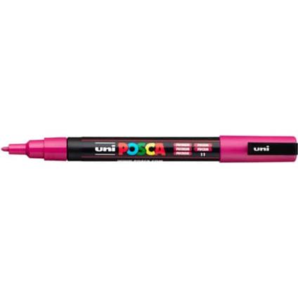 Marcatore a tempera Posca Uni-Ball punta tonda fine 1,3 mm fucsia PC3M-FUCSIA