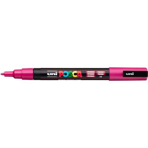 Marcatore a tempera Posca Uni-Ball punta tonda fine 1,3 mm fucsia PC3M-FUCSIA