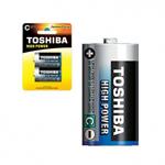 Blister 2 Pile Mezza Torcia Taglia C Lr14 Alcalina Da 1.5 Volt Toshiba High Power Lt14Gcpbp2