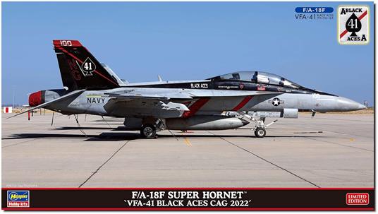 1/72 Fa-18f Super Hornet, Vfa 41 Black Aces Cag (HA02429)