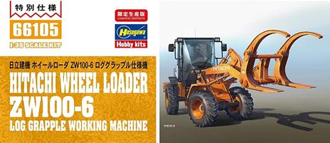 Hitachi Wheel Loader Zw100-6 Log Grapple Scala 1/35 (HA66105) - 6