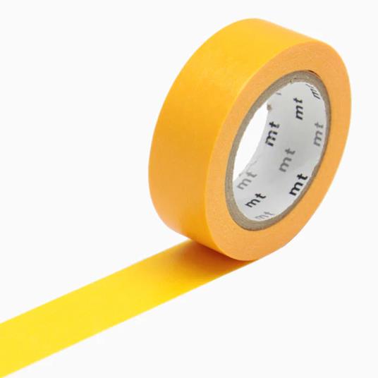 Nastro adesivo decorativo monocolore pastello - Arancione giallo - 1,5 cm x  7 m - Masking Tape - Cartoleria e scuola