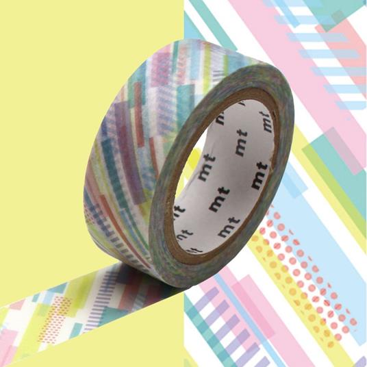 Nastro adesivo decorativo a strisce colorate - 1,5 cm x 7 m - Masking Tape  - Cartoleria e scuola | IBS