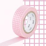 Nastro adesivo decorativo a scacchi- Rosa - 1,5 cm x 7 m