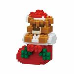 Mini Collection Series. Christmas. Teddy Bear With Christmas Stocking. Nanoblock (Nbc_235)