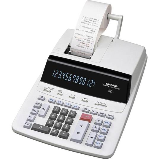 Calcolatrice da tavolo scrivente Sharp CS-2635 RHGY Grigio Display (cifre):  12 rete elettrica (L x A x P) 250 x 87 x - Sharp - Cartoleria e scuola | IBS