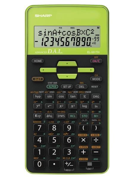 Sharp EL531TH calcolatrice Tasca Calcolatrice scientifica Nero, Verde - 2
