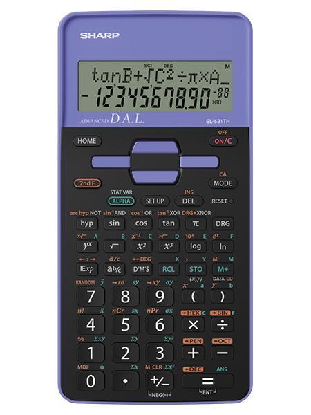 Sharp EL-531TH calcolatrice Tasca Calcolatrice scientifica Nero, Viola -  Sharp - Cartoleria e scuola | IBS
