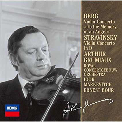 Violin Concertos - CD Audio di Alban Berg,Igor Stravinsky,Arthur Grumiaux