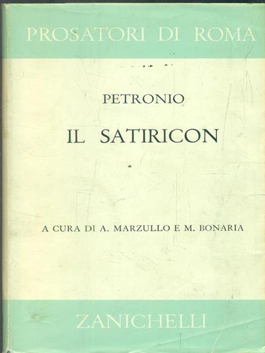 Il satiricon - Arbitro Petronio - copertina