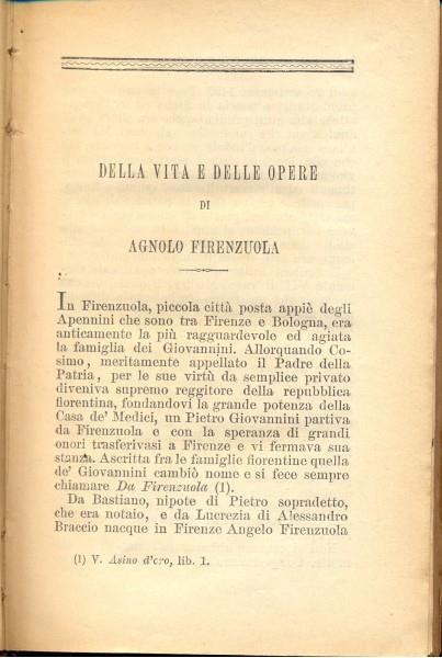 Prose di Agnolo Firenzuola - Celestino Durando - copertina