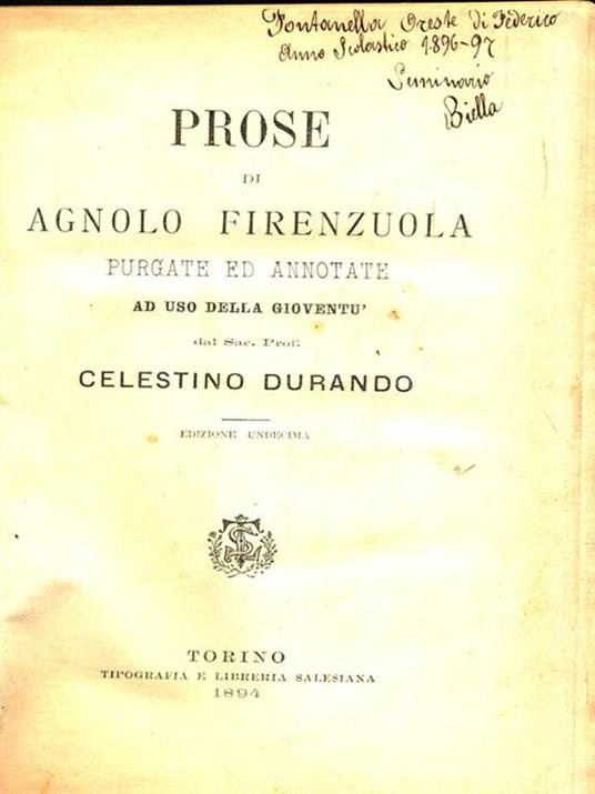 Prose di Agnolo Firenzuola - Celestino Durando - 8