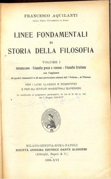 Linee fondamentali di storia della filosofia - 3