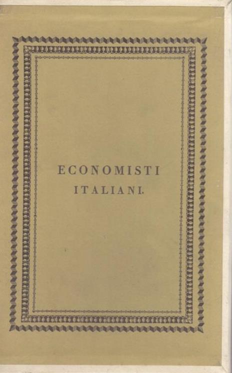 Economisti italiani. Parte moderna Tomo XXIX Briganti - copertina