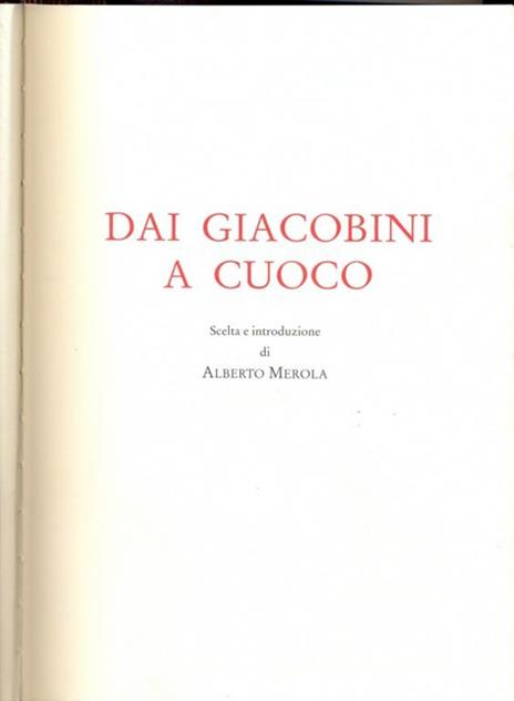Dai giacobini a Cuoco - Alberto Merola - copertina