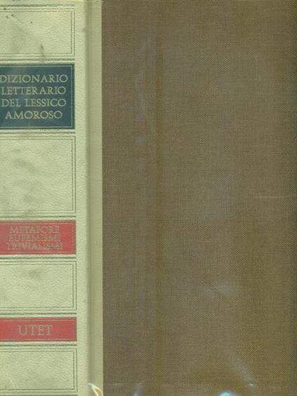 Dizionario letterario del lessico amoroso. Metafore, eufemismi, trivialismi - Valter Boggione - copertina