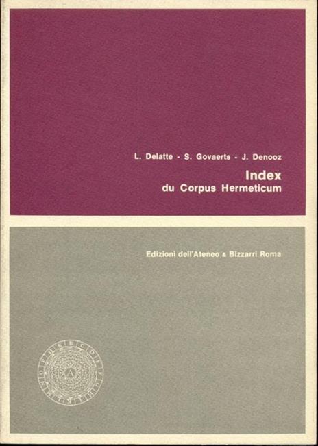 Index du corpus hermeticum - 11