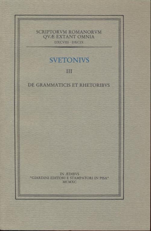 De grammaticis et rhetoribus - C. Tranquillo Svetonio - 13