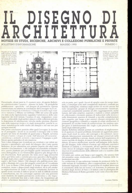 Il disegno di architettura. Num. 1 maggio 1990 - 6