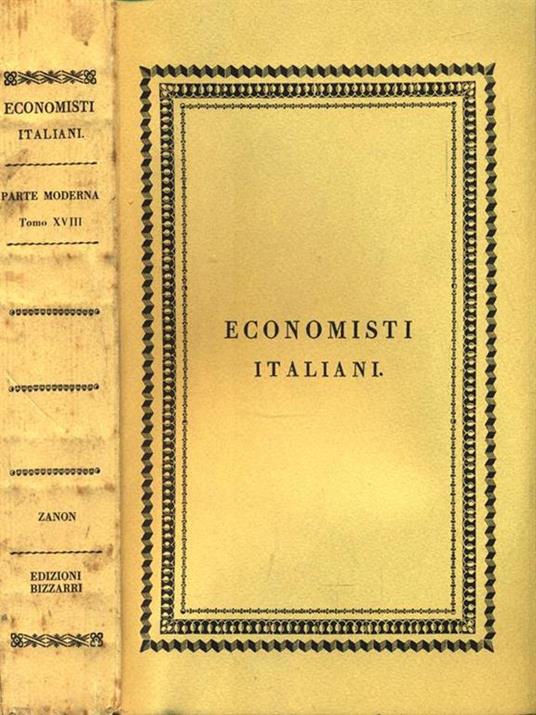 Economisti italiani Parte moderna Tomo XVIII. Zanon - 7