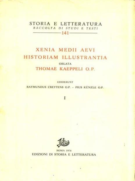 Xenia Medii aevi historiam illustrantia. Vol. 1 - 11