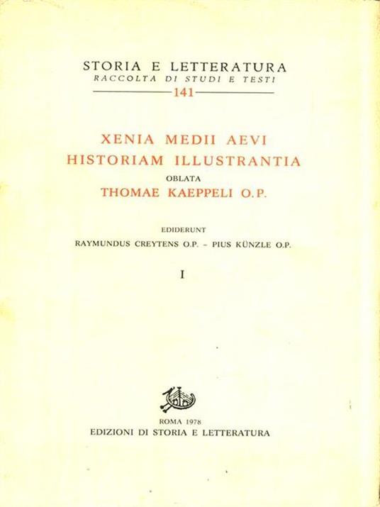 Xenia Medii aevi historiam illustrantia. Vol. 1 - 11