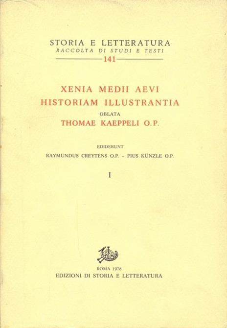 Xenia Medii aevi historiam illustrantia. Vol. 1 - 12