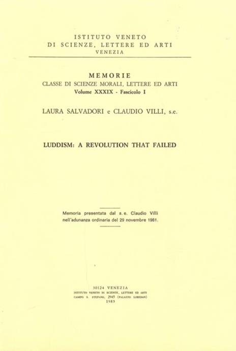 Luddism: a revolutuion that failed - Laura Salvadori,Claudio Villi - 7